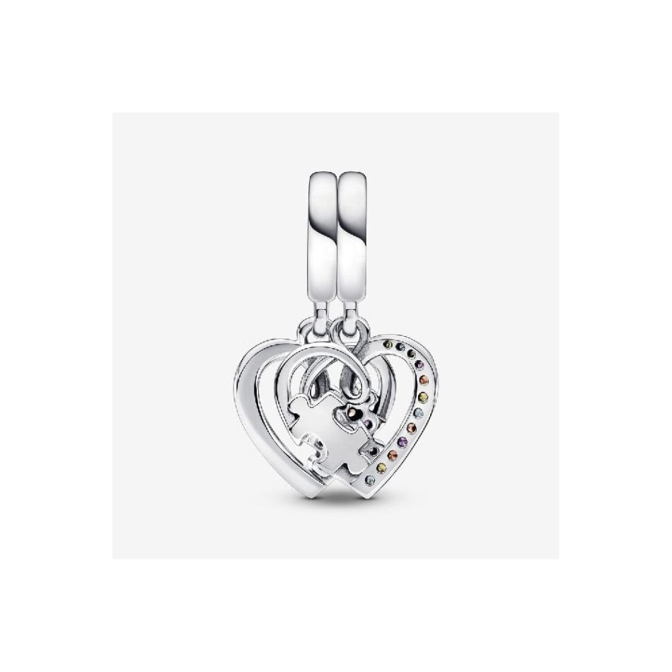 Puzzle Piece Hearts Splittable Friendship Dangle Charms Pandora NZ