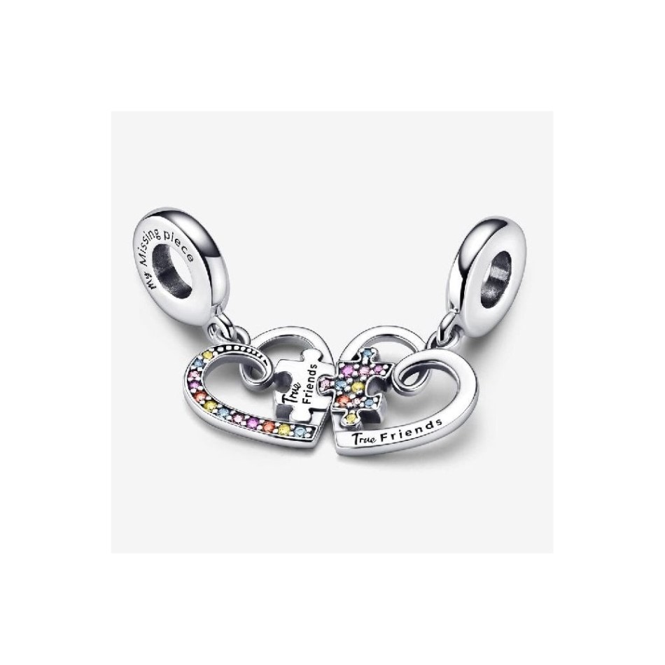 Puzzle Piece Hearts Splittable Friendship Dangle Charms Pandora NZ