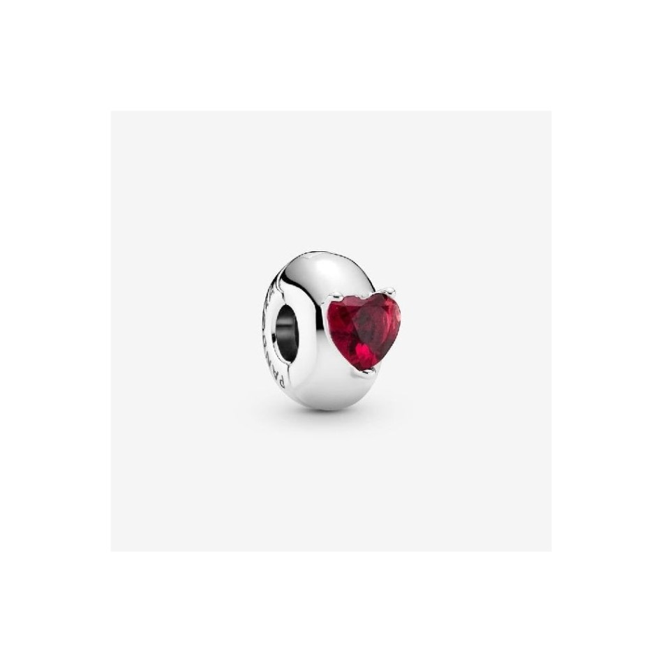 Red Heart Solitaire Clip Charms Pandora NZ
