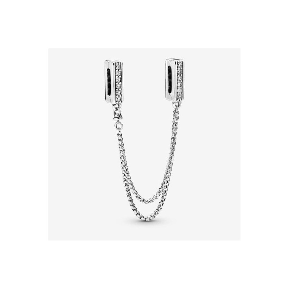 Reflexions Sparkling Safety Chain Clip Charm Pandora NZ