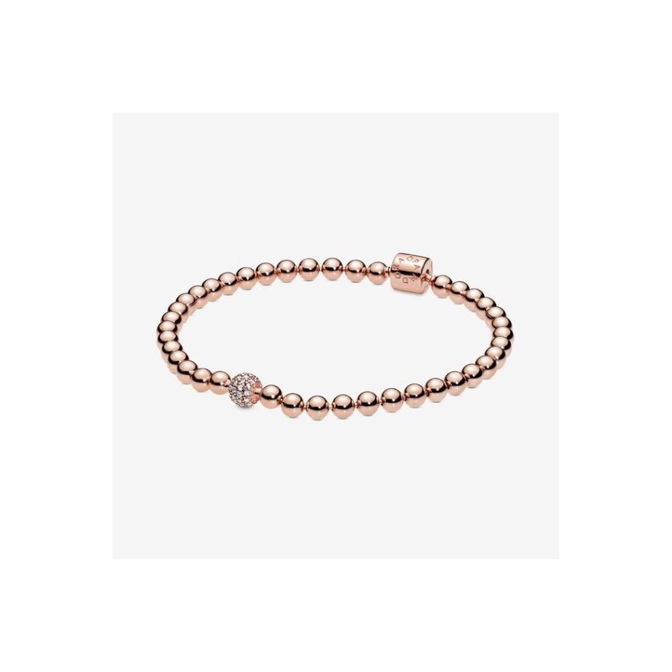 Rose Beads & Pave Bracelet Pandora NZ