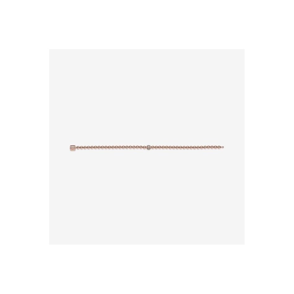 Rose Beads & Pave Bracelet Pandora NZ
