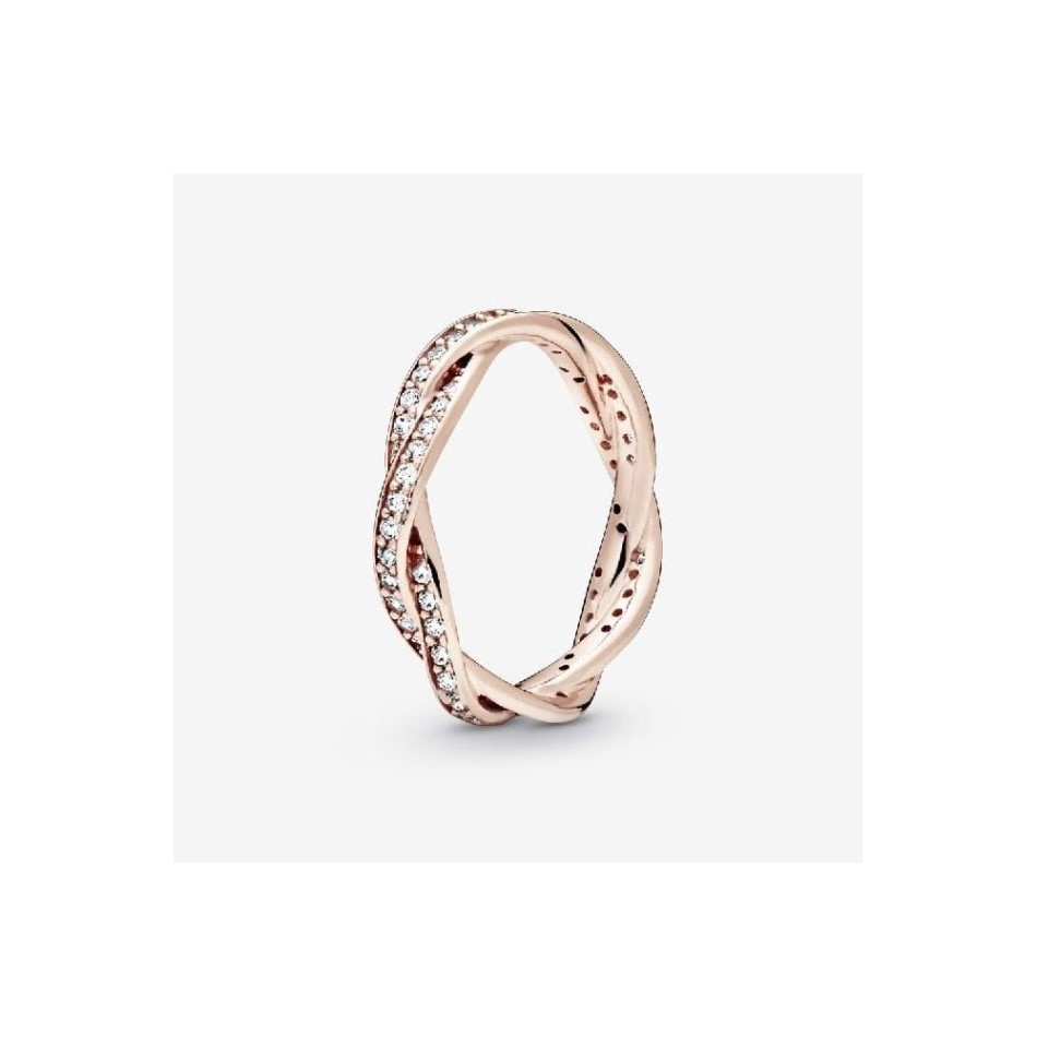 Rose Brand Pandora NZ Sparkling Twisted Lines Ring