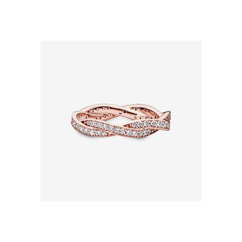 Rose Brand Pandora NZ Sparkling Twisted Lines Ring
