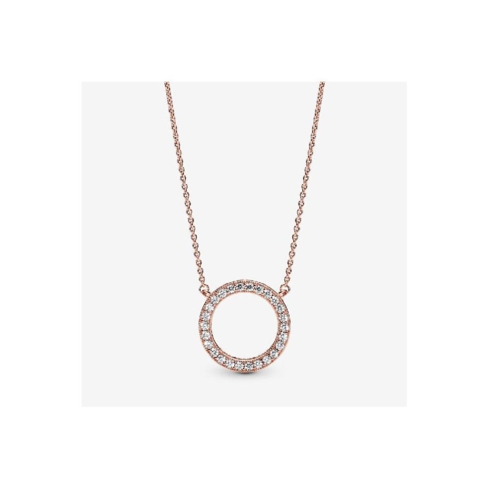Rose Circle of Sparkle Necklace Pandora NZ
