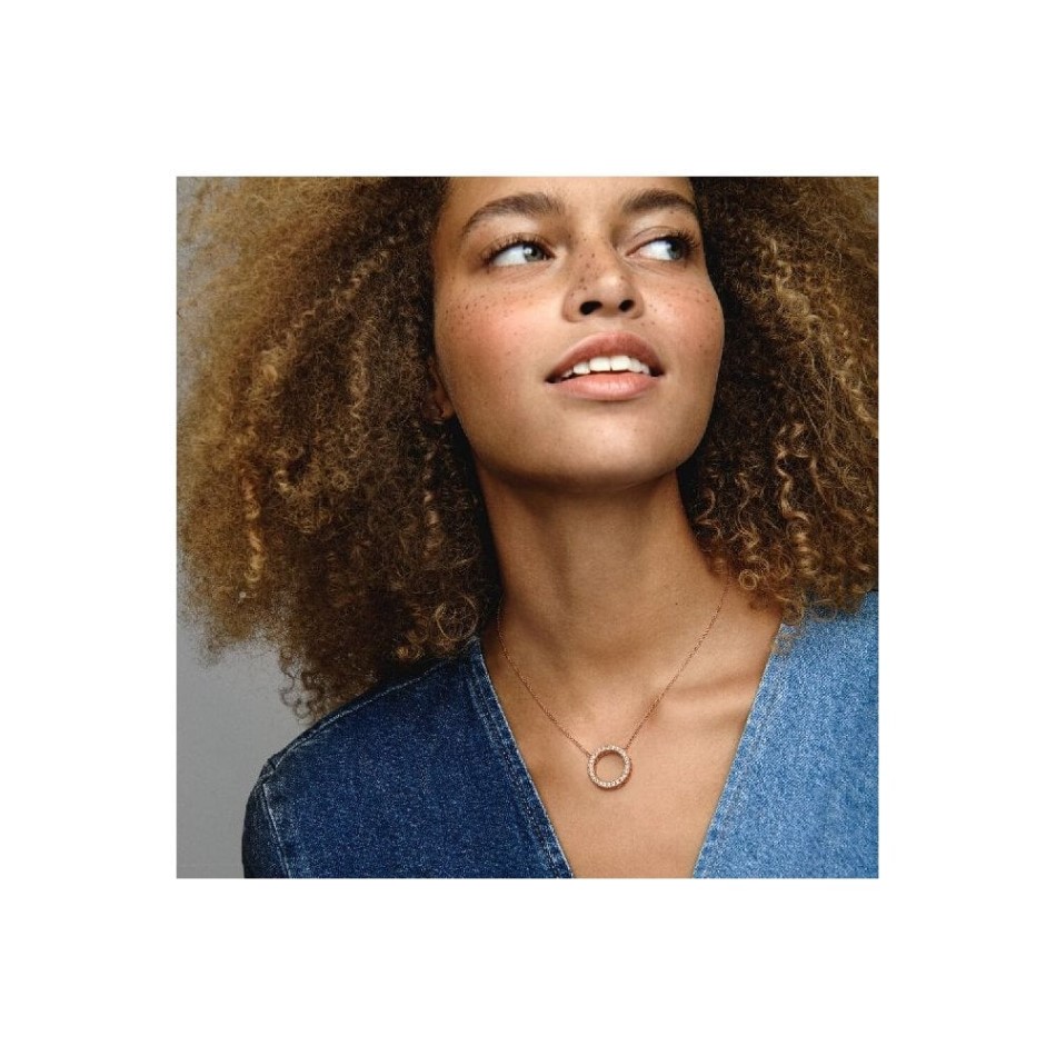 Rose Circle of Sparkle Necklace Pandora NZ
