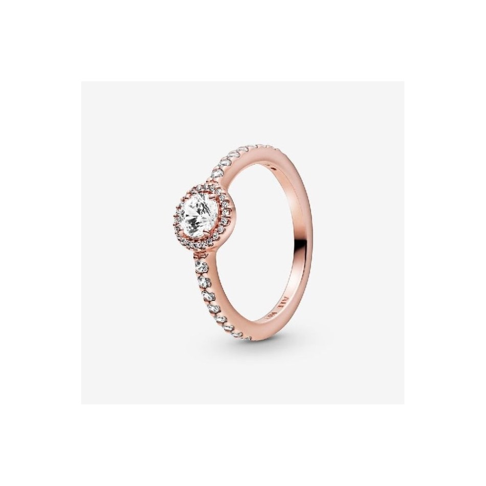 Rose Classic Sparkle Halo Ring Pandora NZ