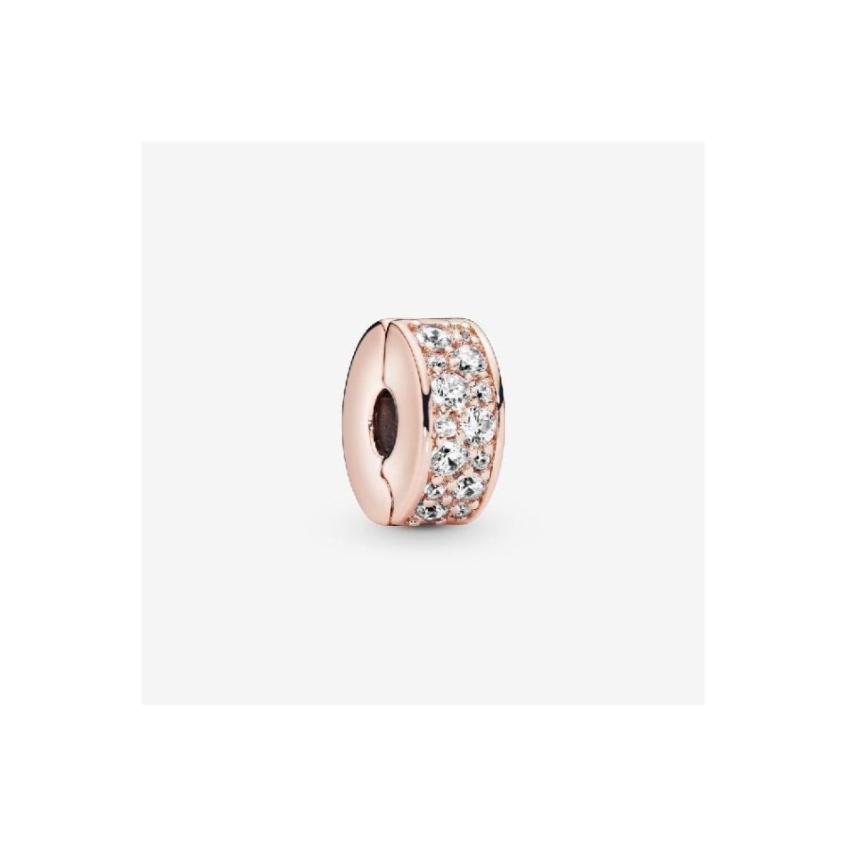 Rose Clear Pave Clip Charm Pandora NZ
