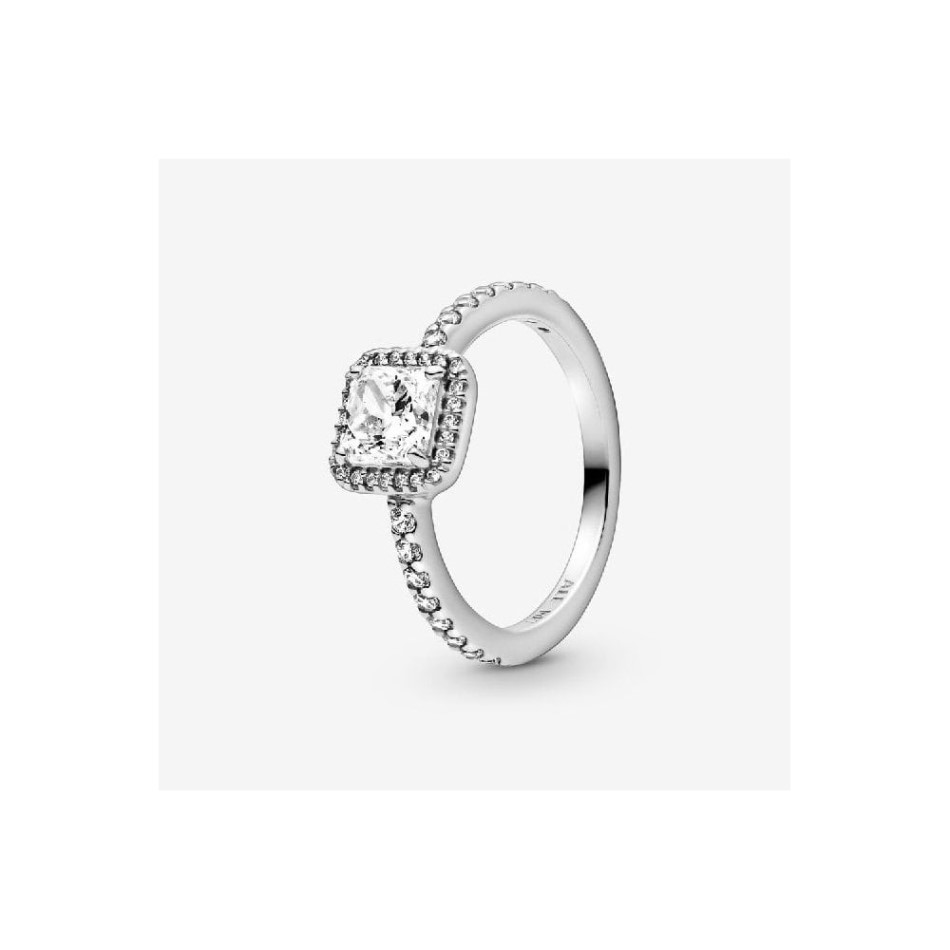 Rose Fashion Square Sparkle Halo Ring Pandora NZ