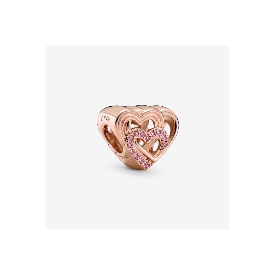 Rose Intertwined Love Hearts Charms Pandora NZ