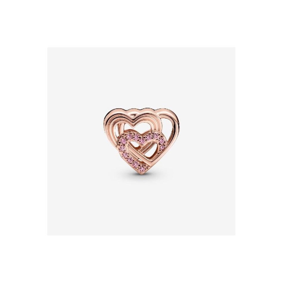 Rose Intertwined Love Hearts Charms Pandora NZ