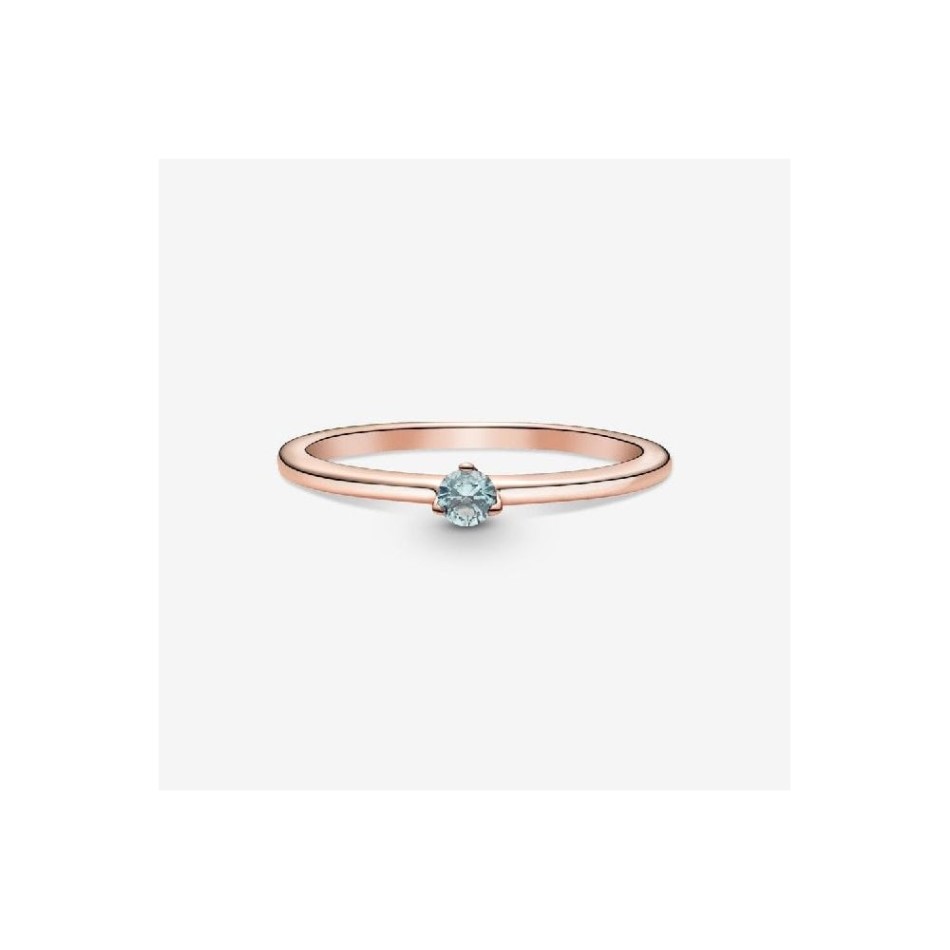 Rose Light Blue Solitaire Ring Pandora NZ