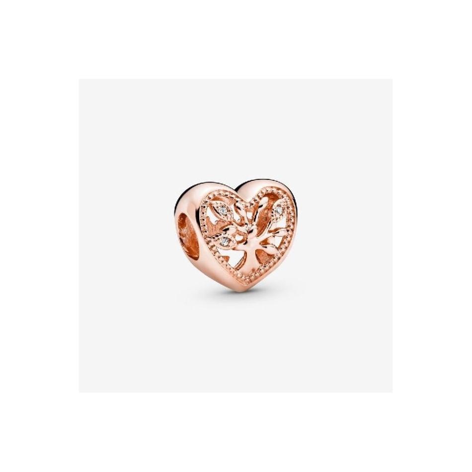 Rose Openwork Family Tree Heart Charms Pandora NZ