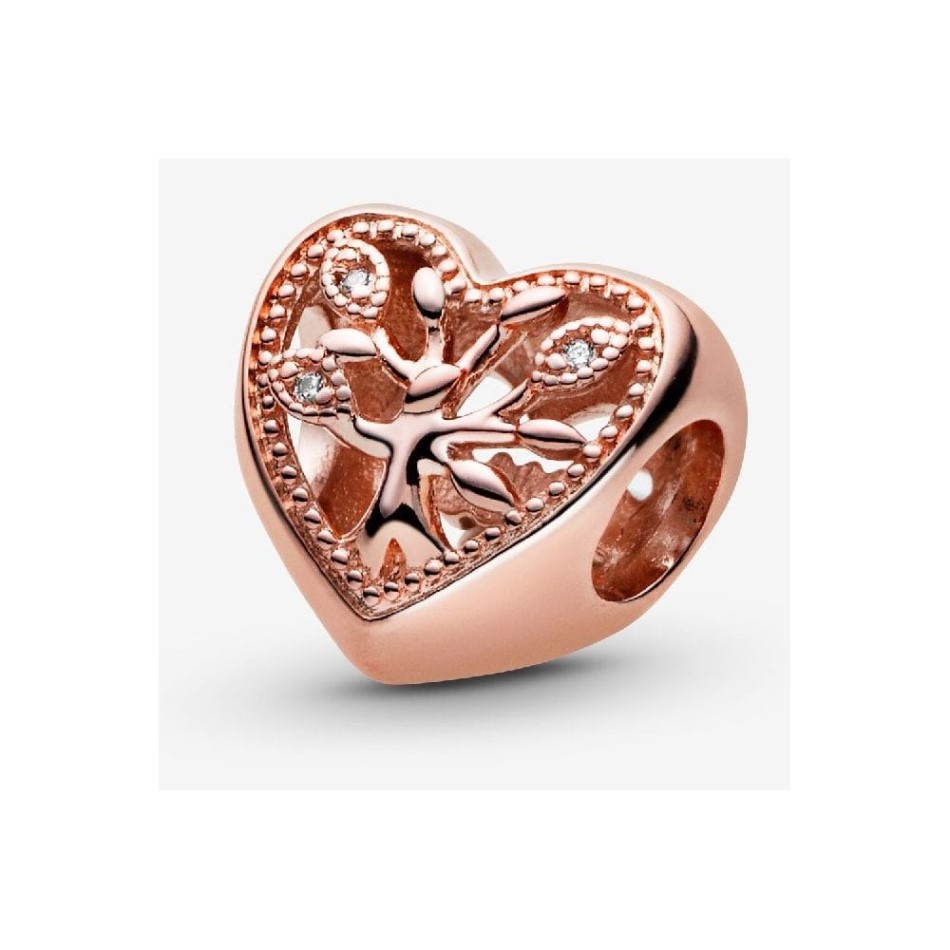 Rose Openwork Family Tree Heart Charms Pandora NZ
