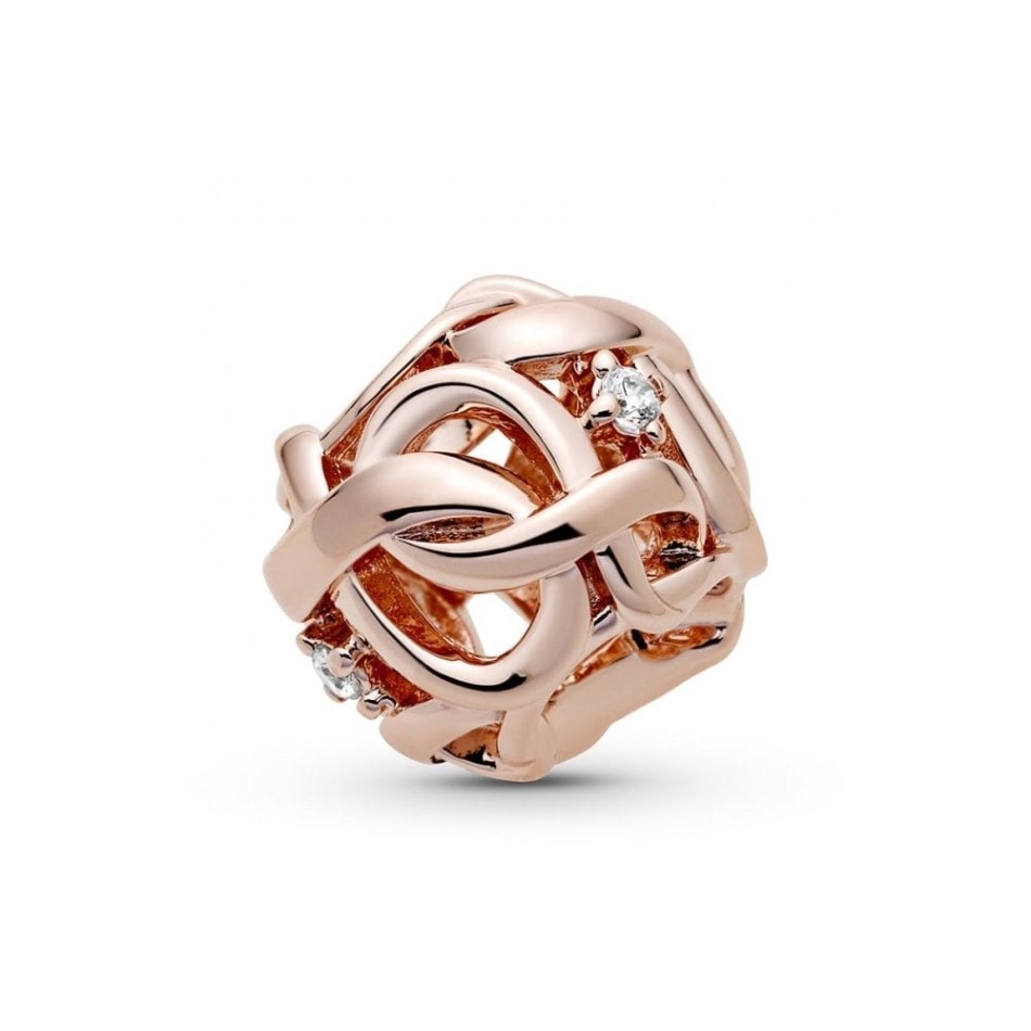 Rose Openwork Woven Infinity Charms Pandora NZ