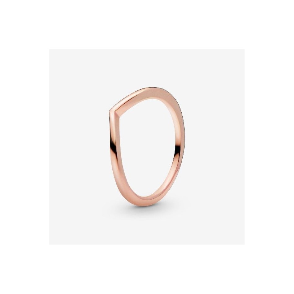 Rose Pandora NZ Polished Wishbone Ring