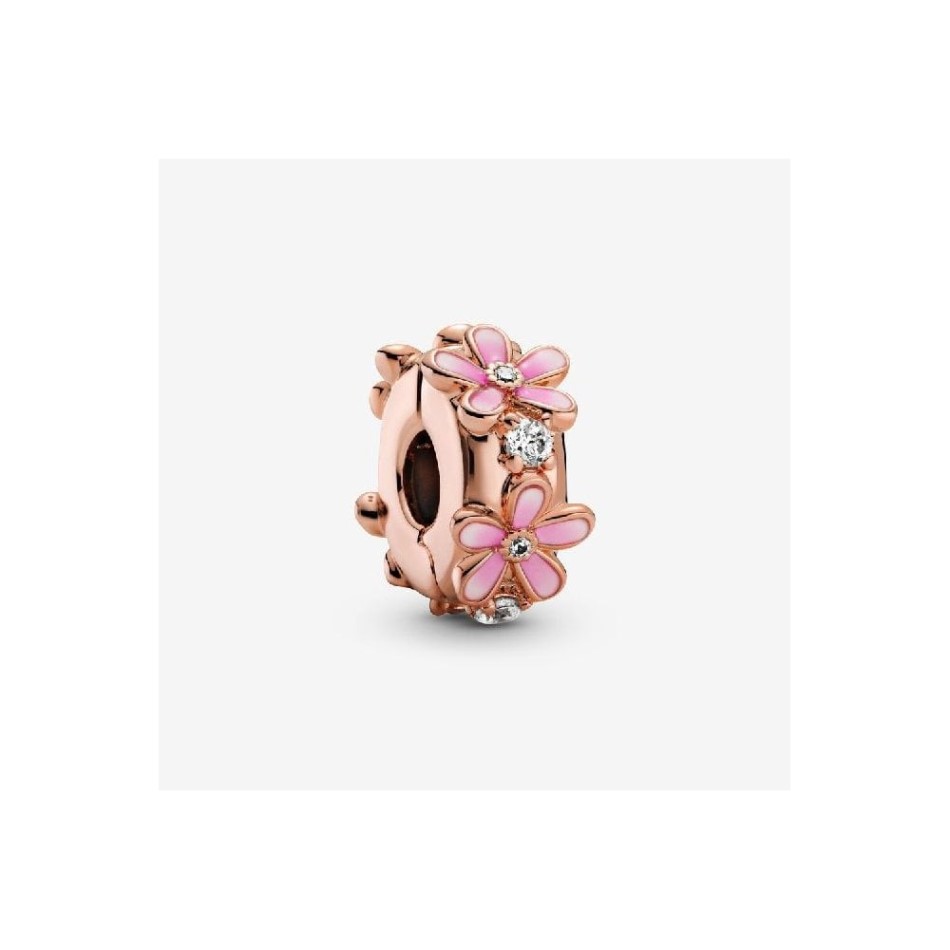 Rose Pink Daisy Spacer Clip Charms Pandora NZ