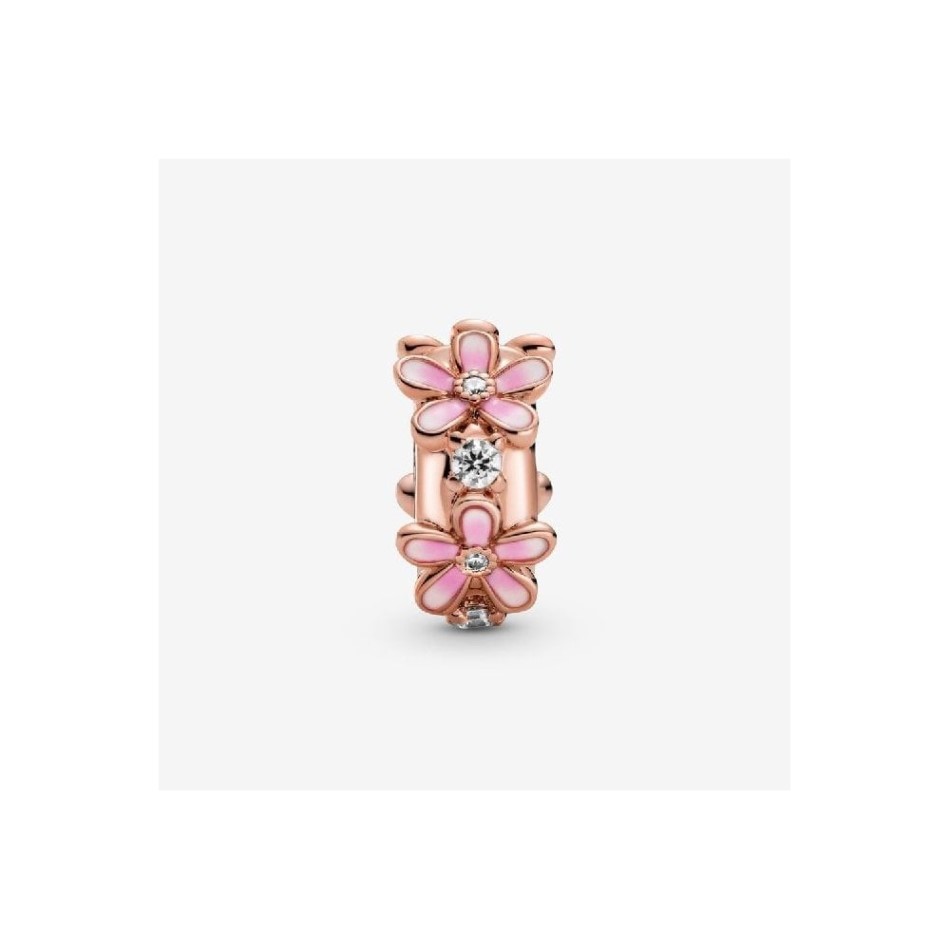 Rose Pink Daisy Spacer Clip Charms Pandora NZ