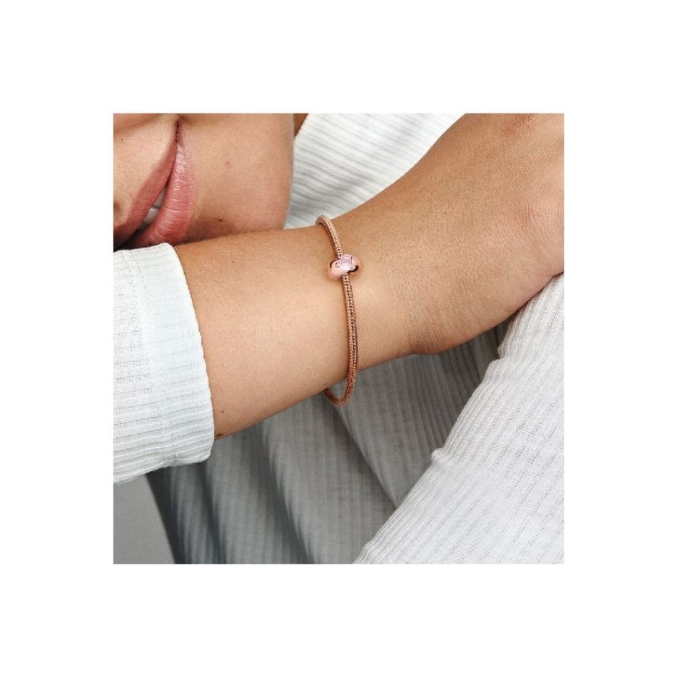 Rose Pink Heart Solitaire Clip Charms Pandora NZ