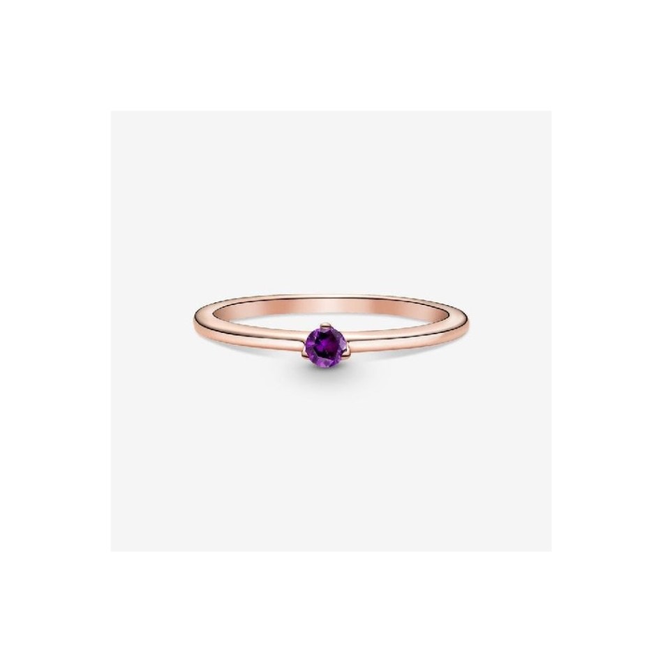 Rose Purple Solitaire Ring Pandora NZ