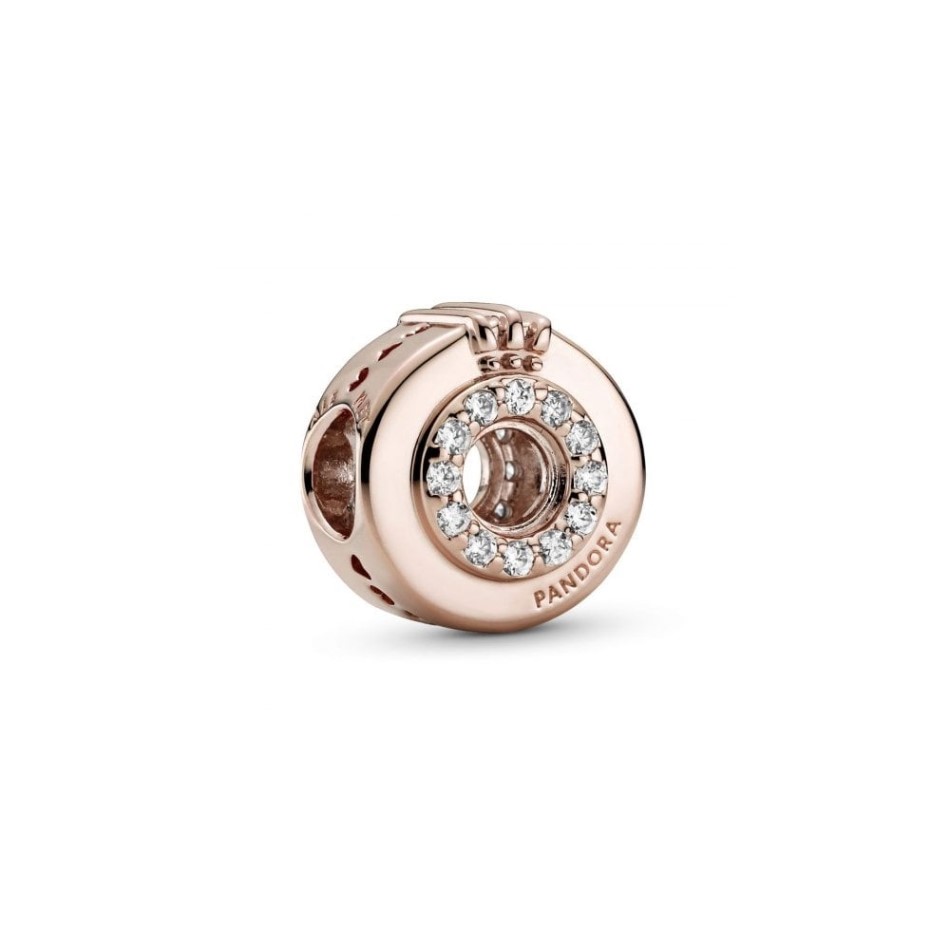 Rose Signature Open Centre Pave Crown O Charms Pandora NZ