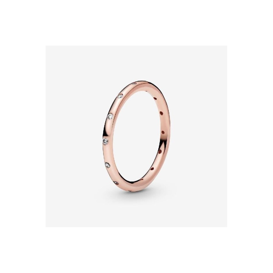 Rose Simple Sparkling Band Ring Pandora NZ