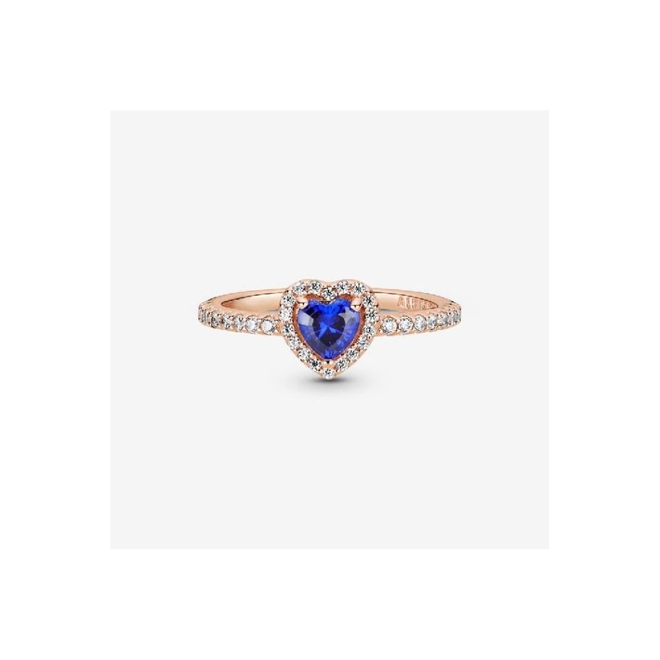 Rose Sparkling Blue Elevated Heart Ring Pandora NZ