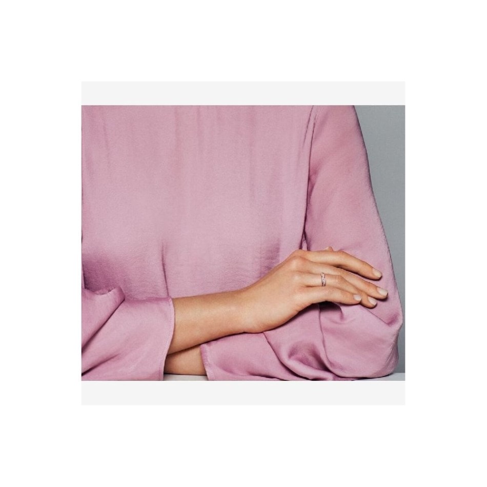 Rose Sparkling Brand Pandora NZ Twisted Lines Ring