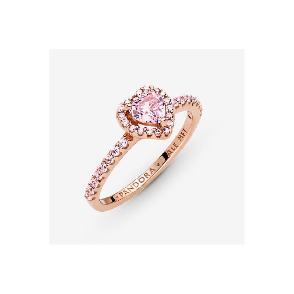 Rose Sparkling Elevated Pink Heart Ring Pandora NZ