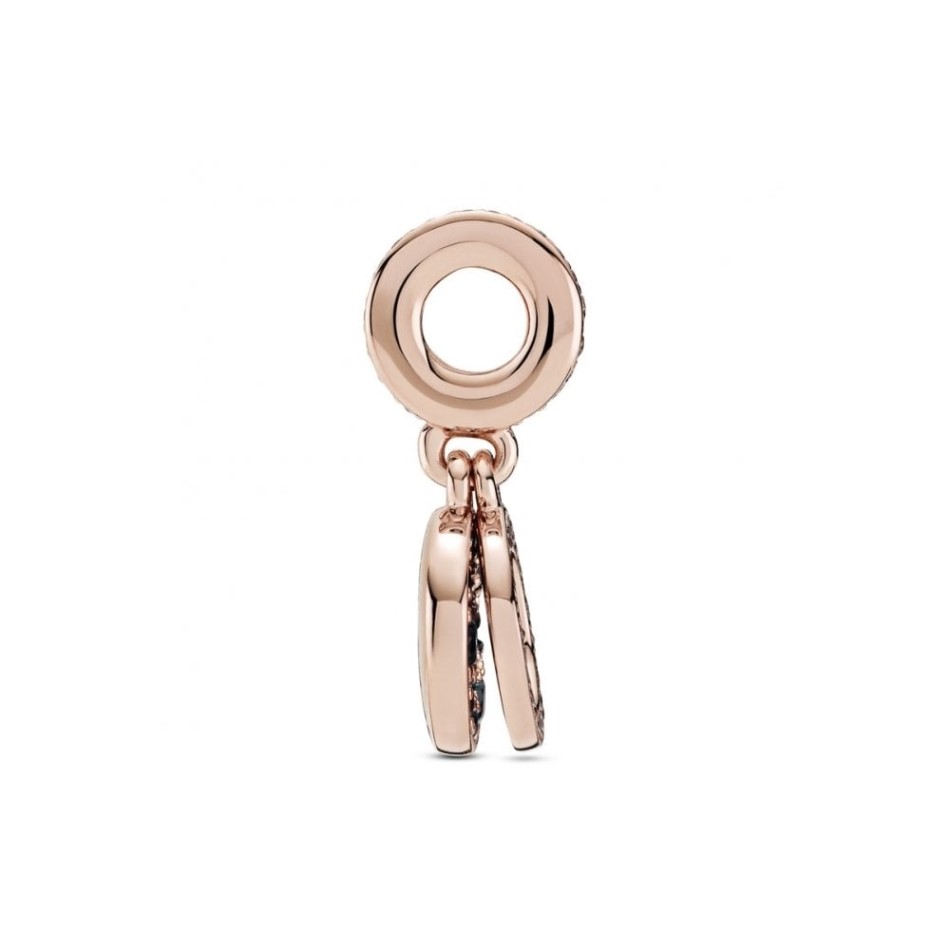 Rose Sparkling Light Blue Disc Double Dangle Charms Pandora NZ