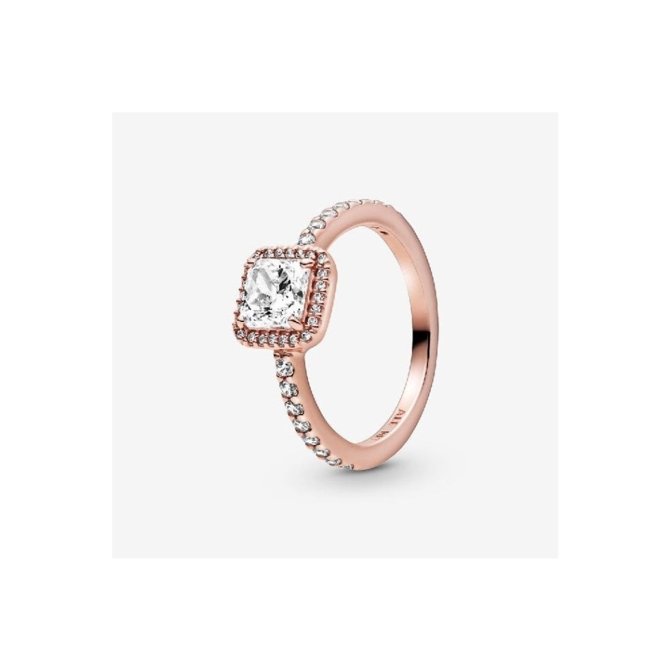 Rose Square Sparkle Pandora NZ Halo Ring