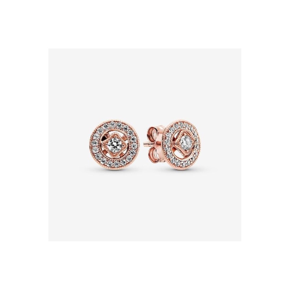 Rose Vintage Circle Stud Earrings Pandora NZ