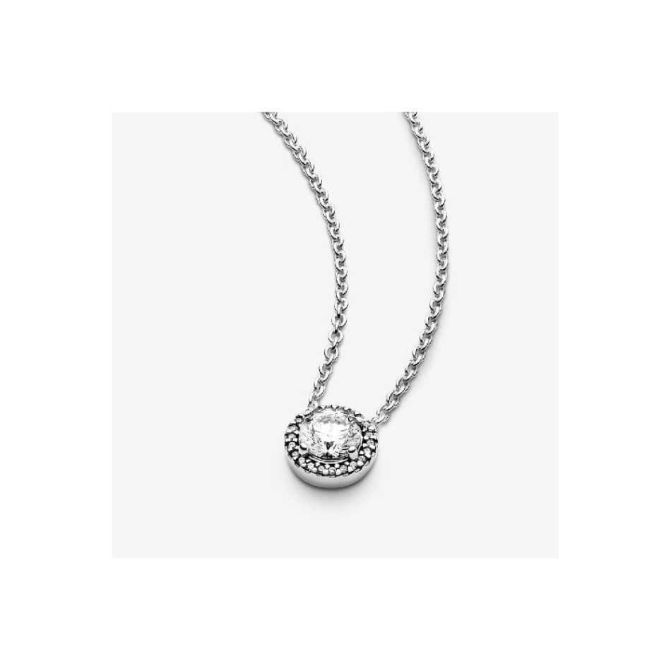 Round Sparkle Halo Necklace Pandora NZ