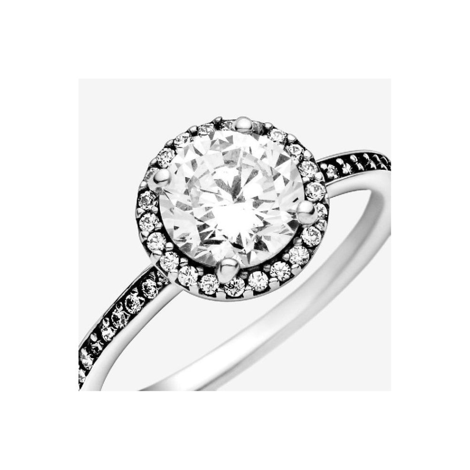 Round Sparkle Halo Ring Pandora NZ