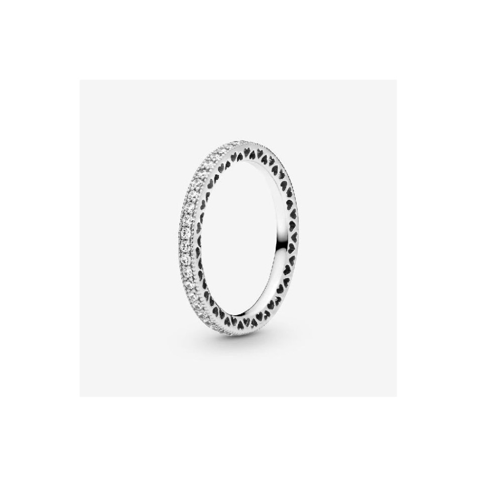 Sparkle Pandora NZ Brand & Hearts Ring