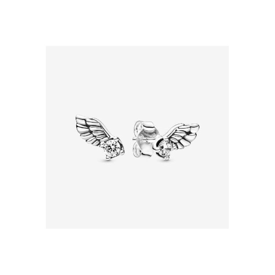Sparkling Angel Wing Stud Earrings Pandora NZ