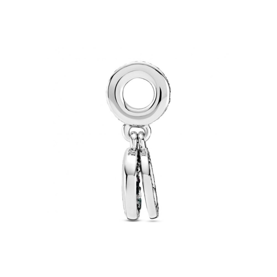 Sparkling Green Disc Double Dangle Charms Pandora NZ