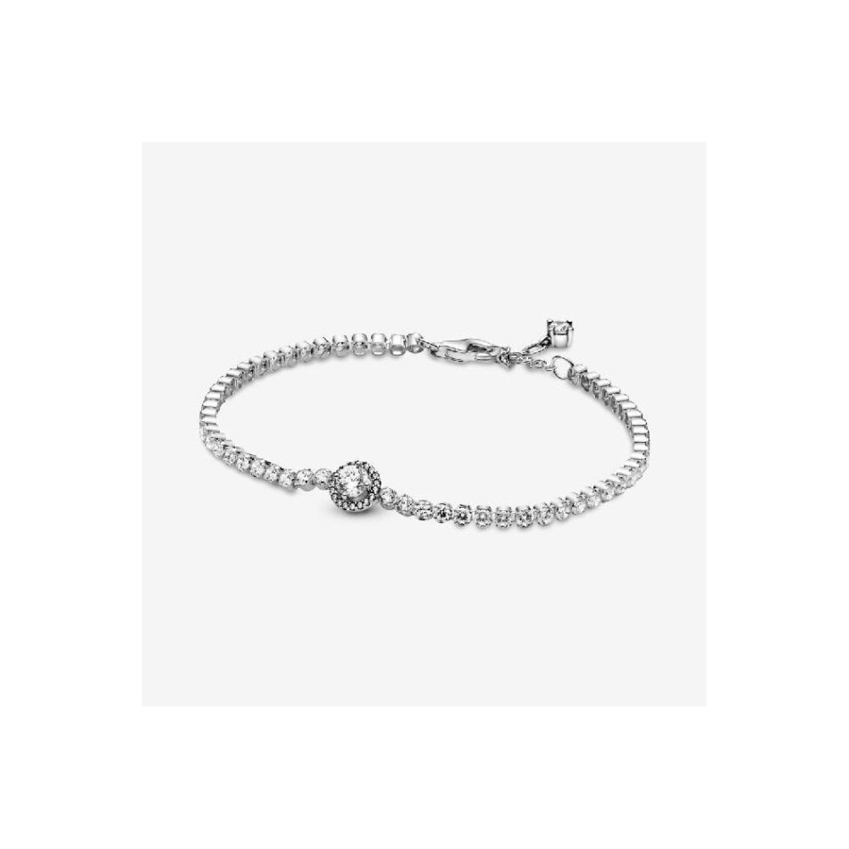 Sparkling Halo Tennis Pandora NZ Bracelet