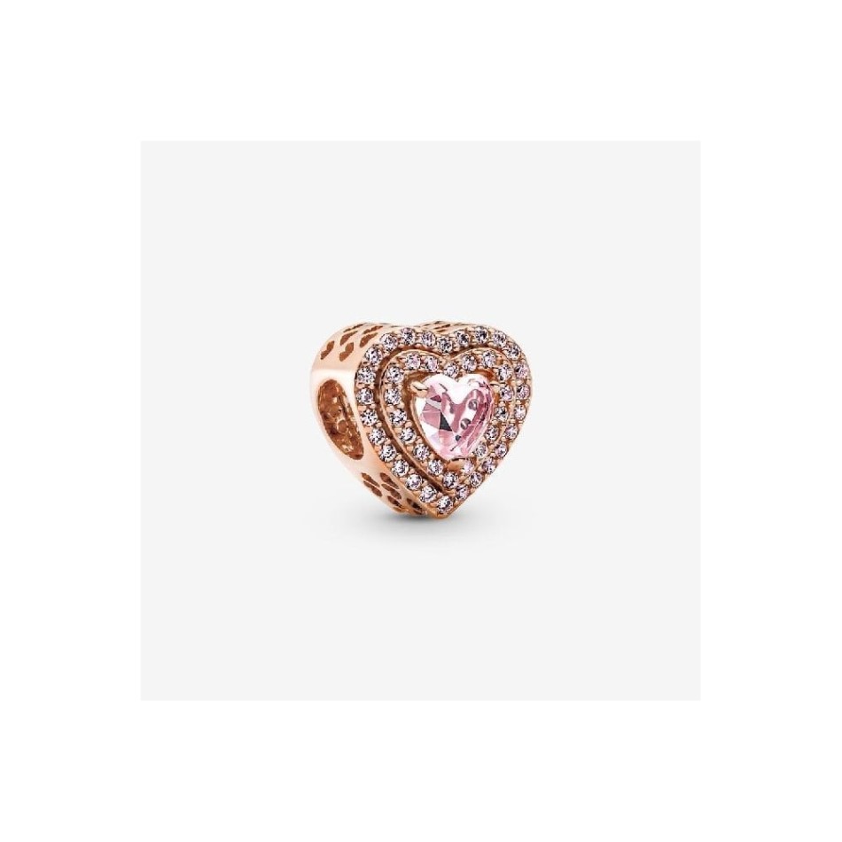 Sparkling Levelled Heart Charms Pandora NZ