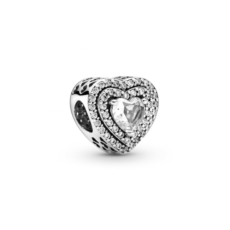 Sparkling Levelled Hearts Charms Pandora NZ