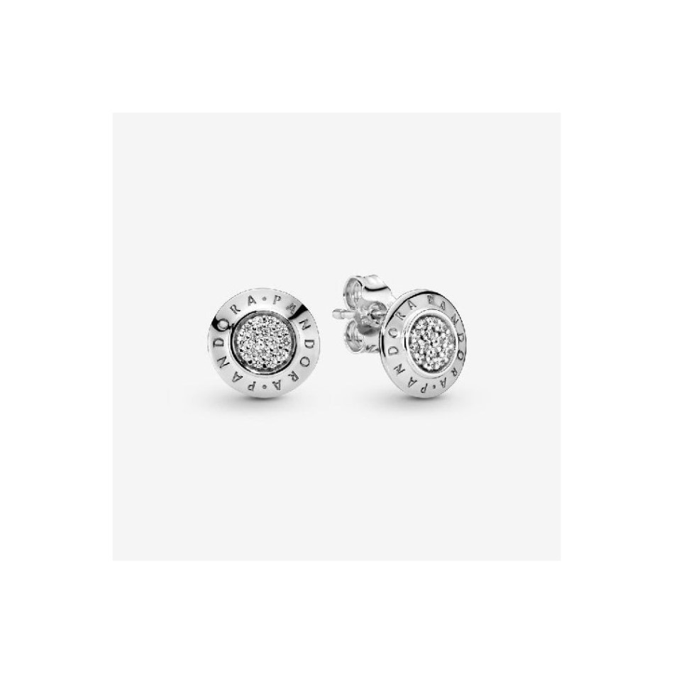 Sparkling Logo Stud Earrings Pandora NZ