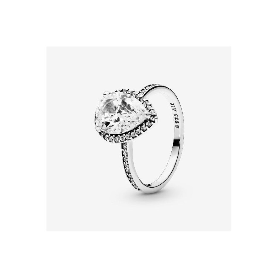 Sparkling Pandora NZ Teardrop Halo Ring