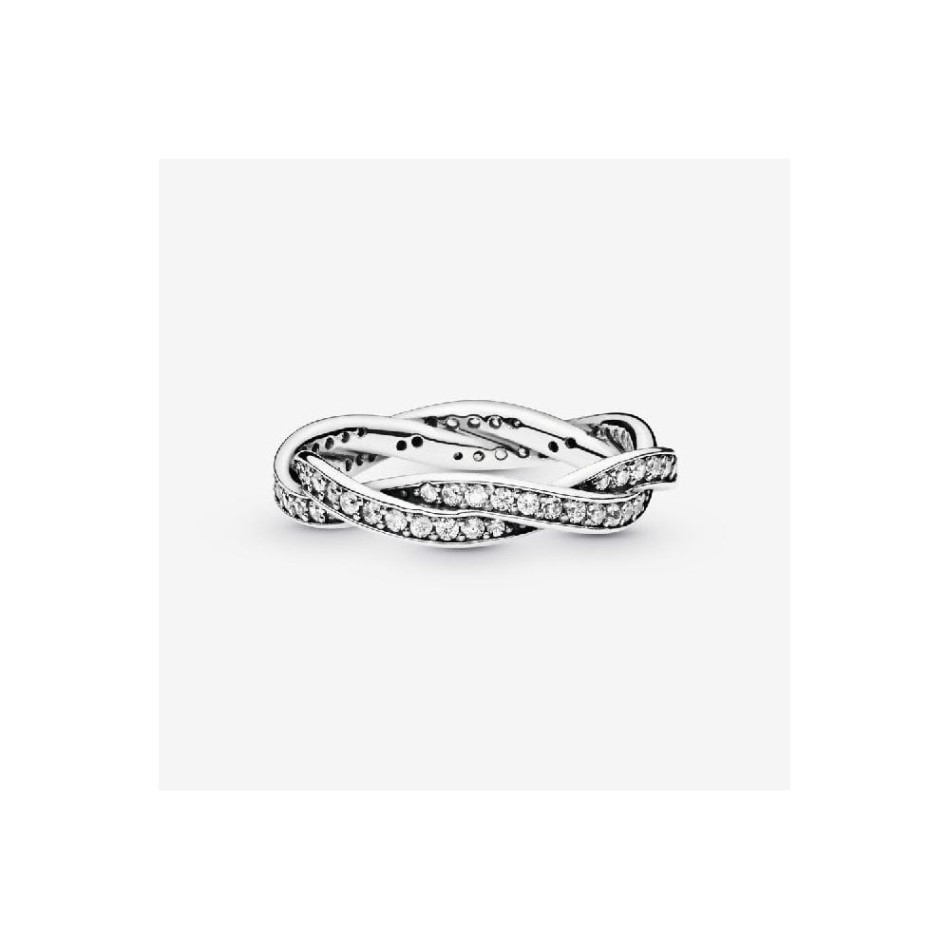 Sparkling Pandora NZ Twisted Lines Ring