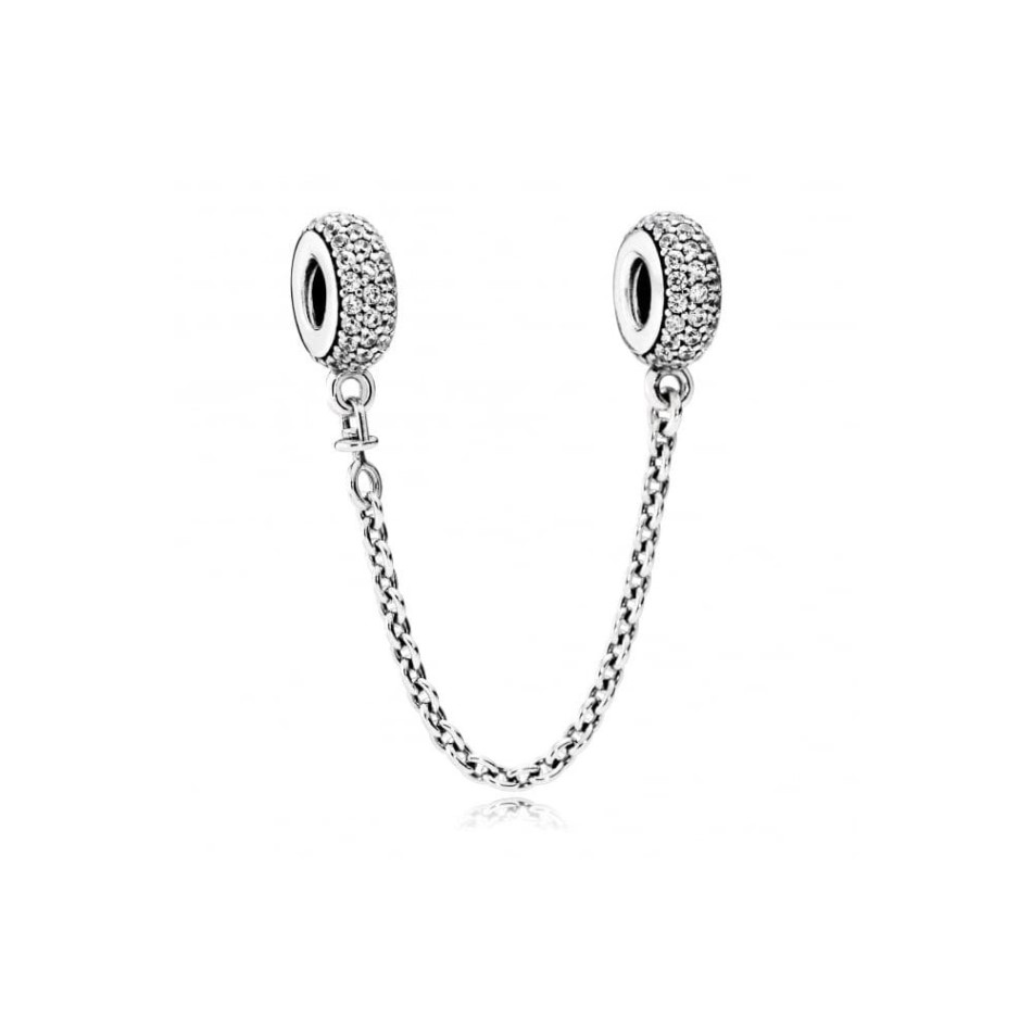 Sparkling Pave Safety Chain Charm Pandora NZ