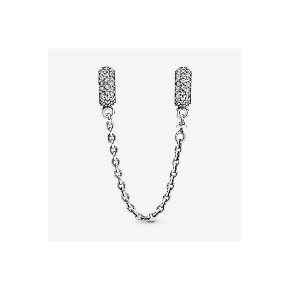 Sparkling Pave Safety Chain Charm Pandora NZ