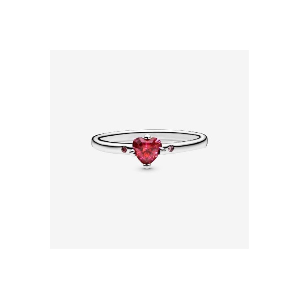 Sparkling Red Brand Pandora NZ Heart Ring