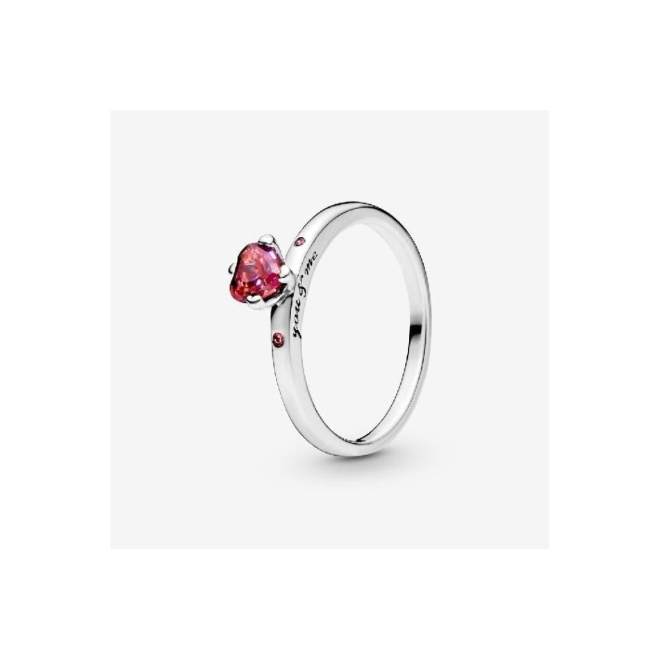 Sparkling Red Pandora NZ Heart Ring