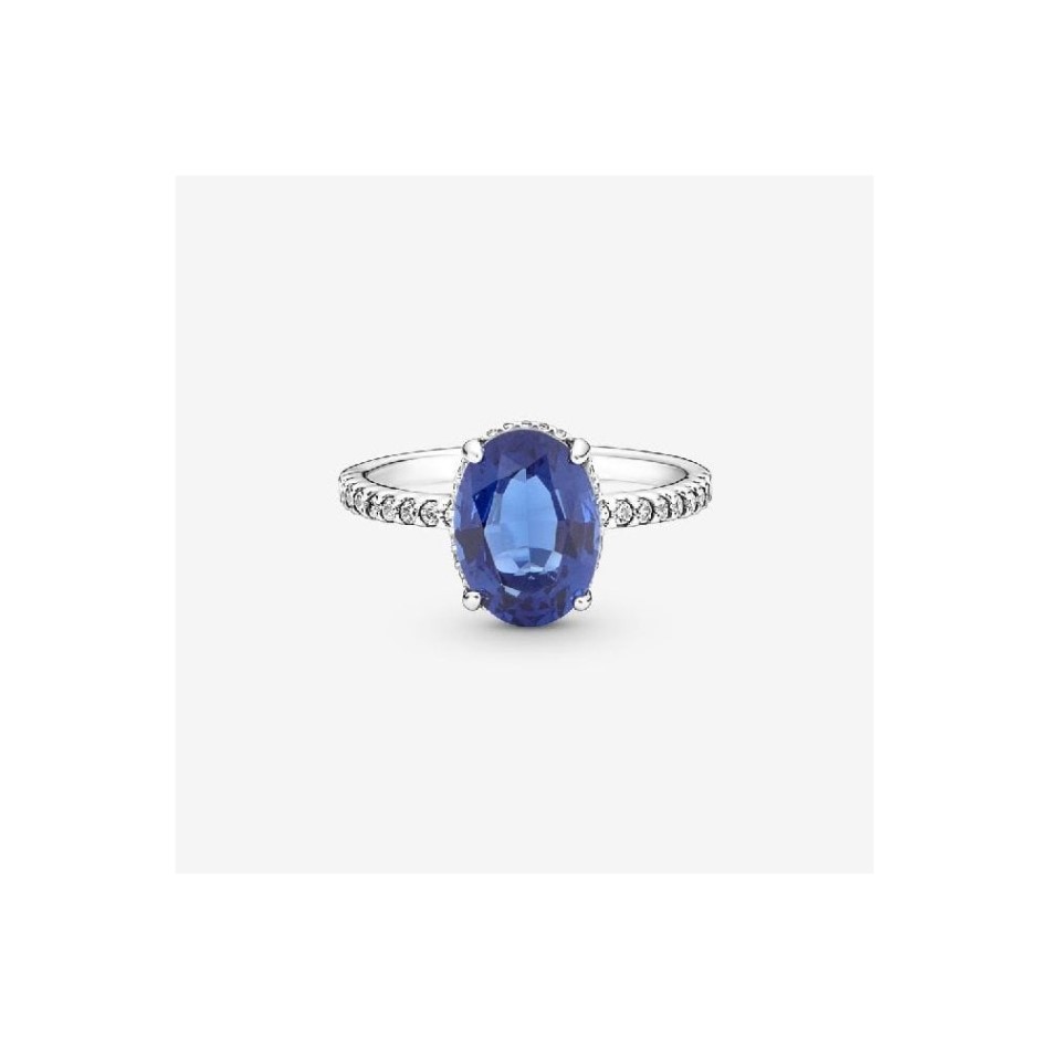 Sparkling Statement Blue Pandora NZ Halo Ring