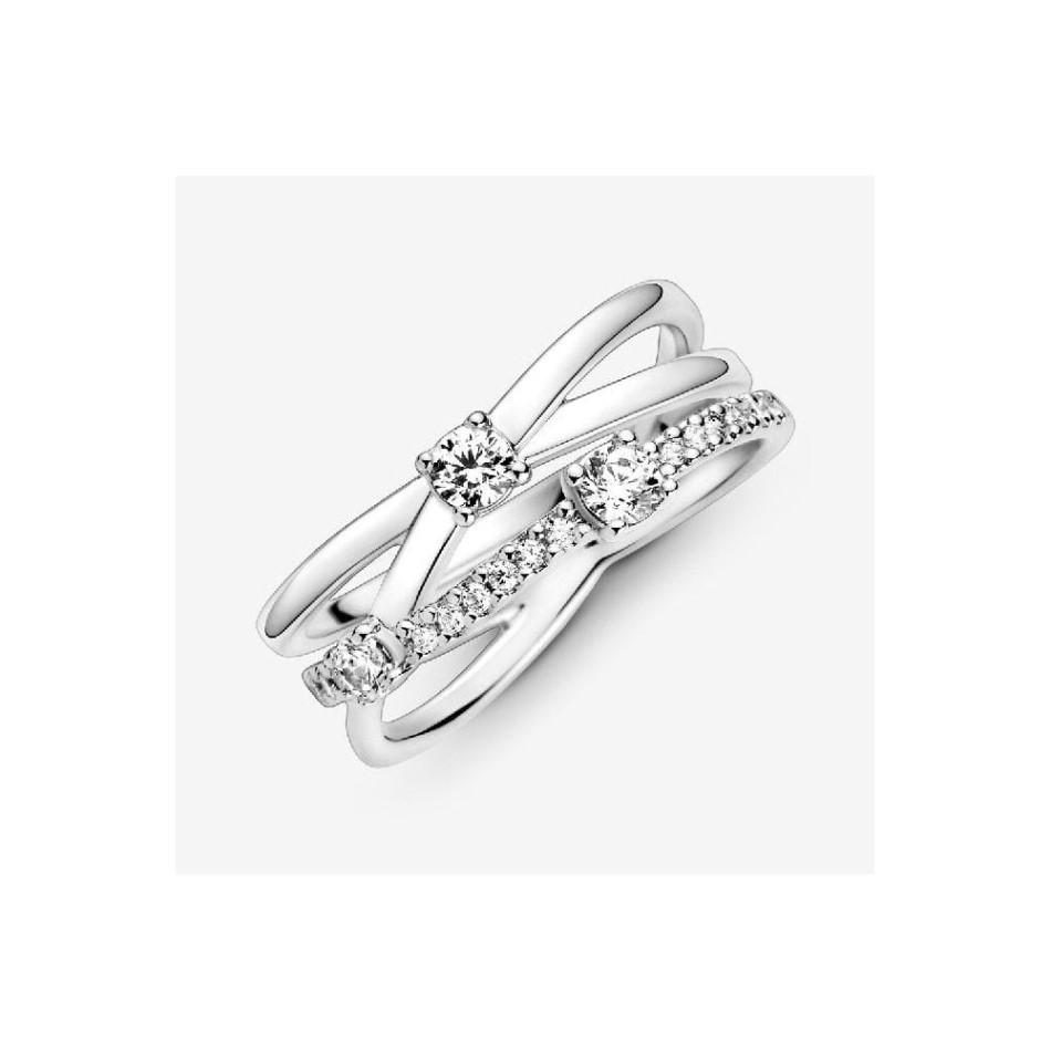 Sparkling Triple Fashion Pandora NZ Band Ring