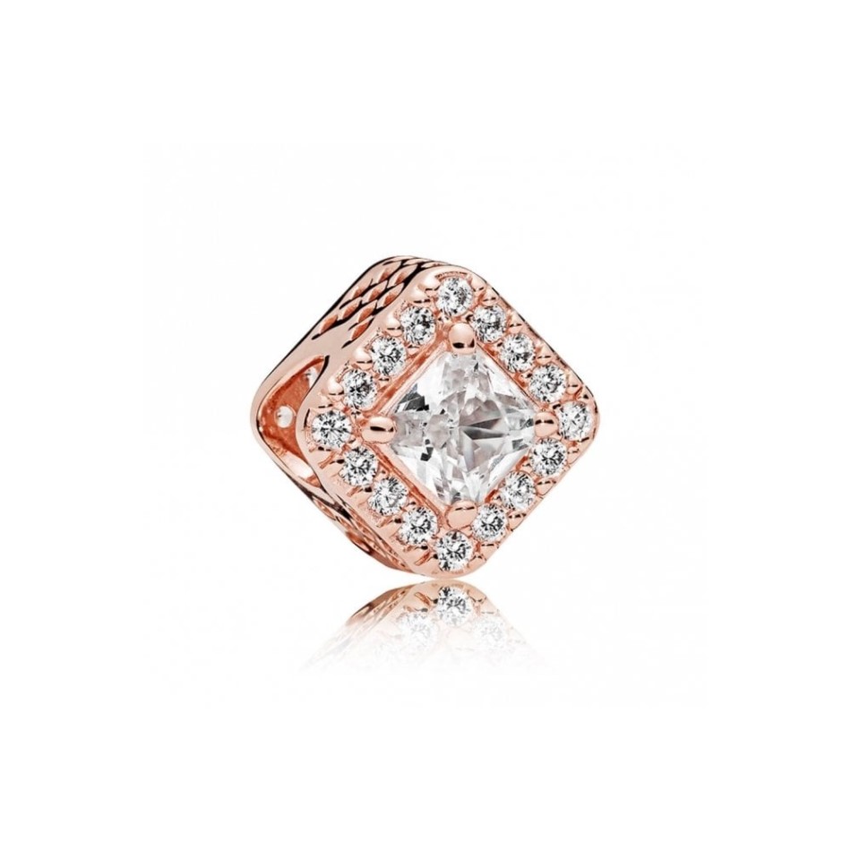 Square Sparkle Halo Charms Pandora NZ